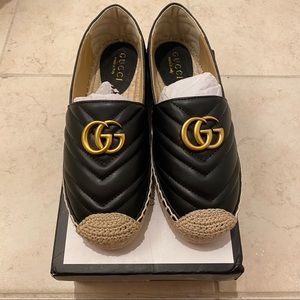 Gucci Leather espadrille with Double G